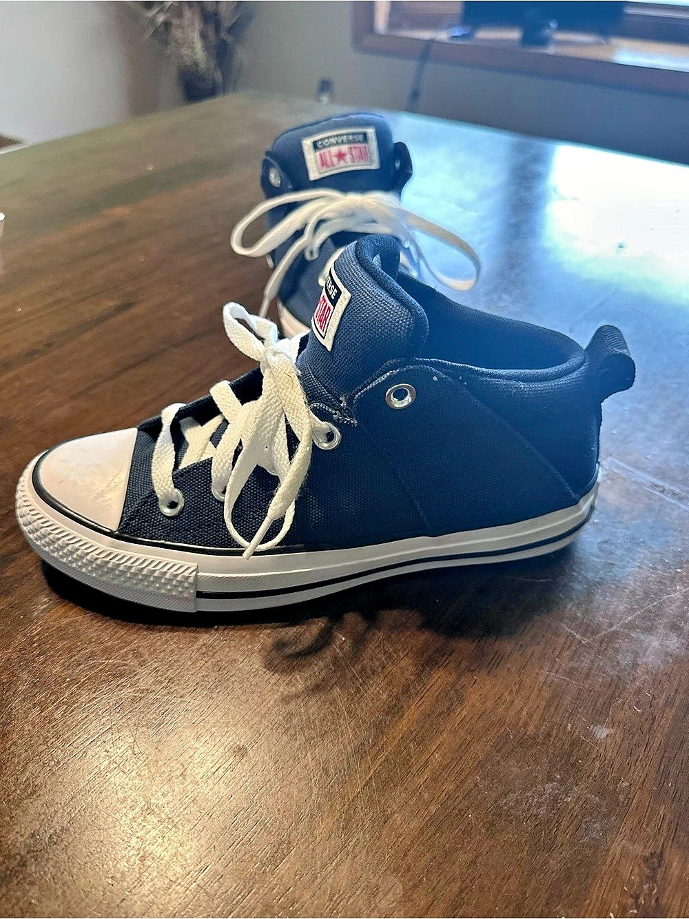 Converse Chuck Taylor All Star High Top Sneakers Navy Blue Kids Size 4 - Picture 5 of 8